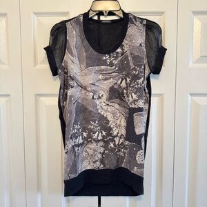 INSIDEOUT Black and Gray Graphic Tee, Size M